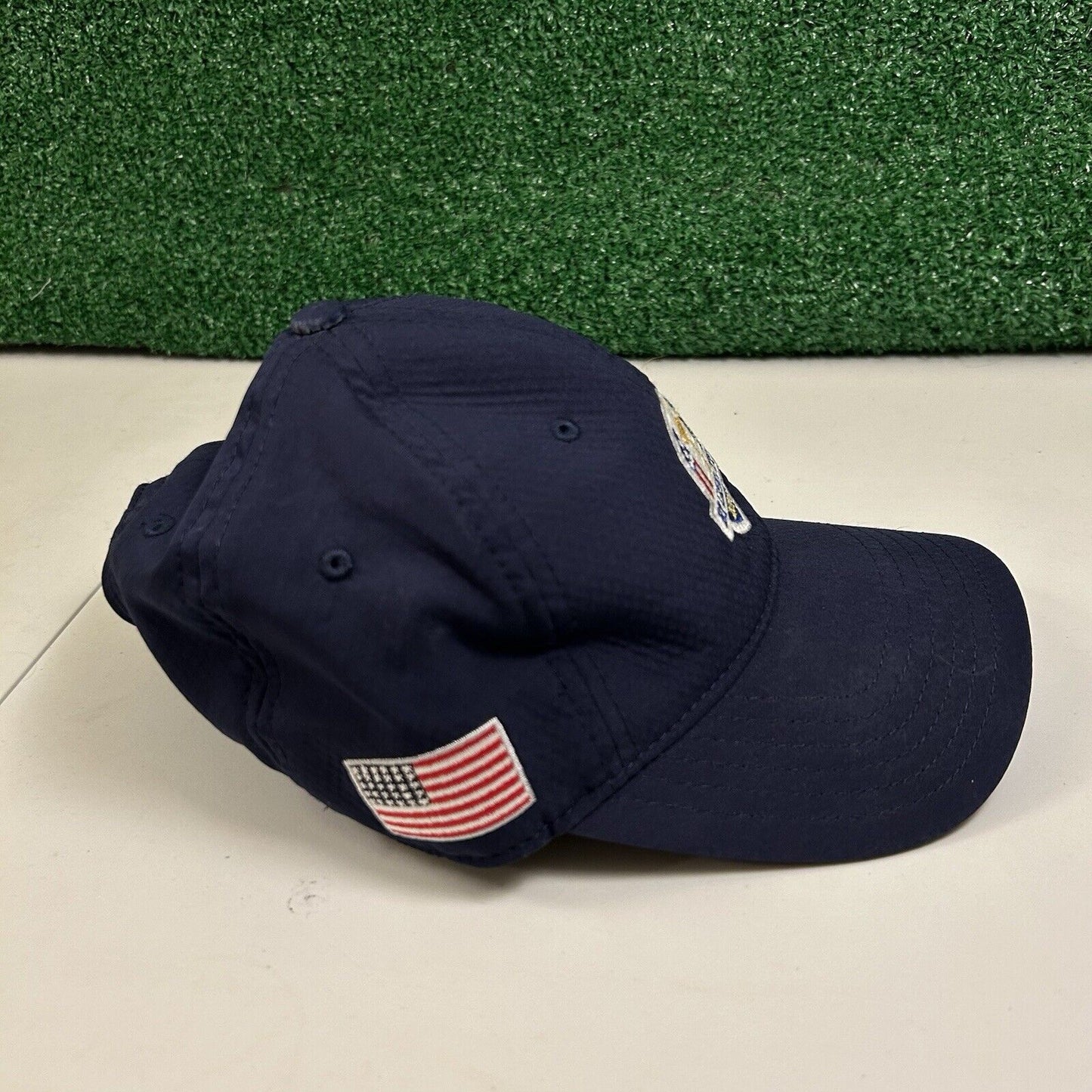 Ryder Cup Golf Hat Cap Mens Strapback Navy Under Armour 2016 USA Flag Adjustable