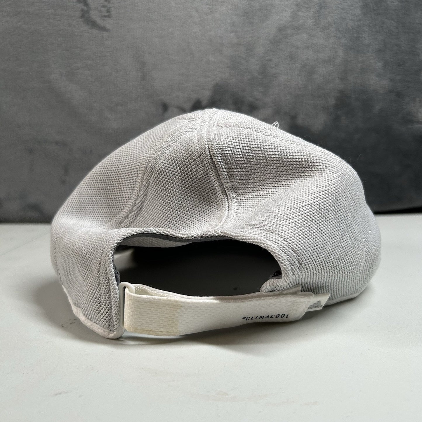 Adidas Climacool Mesh Hat Cap Mens Gray White Lightweight Running Adjustable