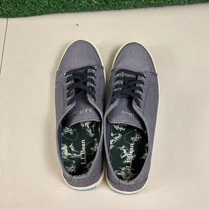 LL Bean Campside Oxford Womens 8.5 M Blue Canvas Shoes Sneakers Casual