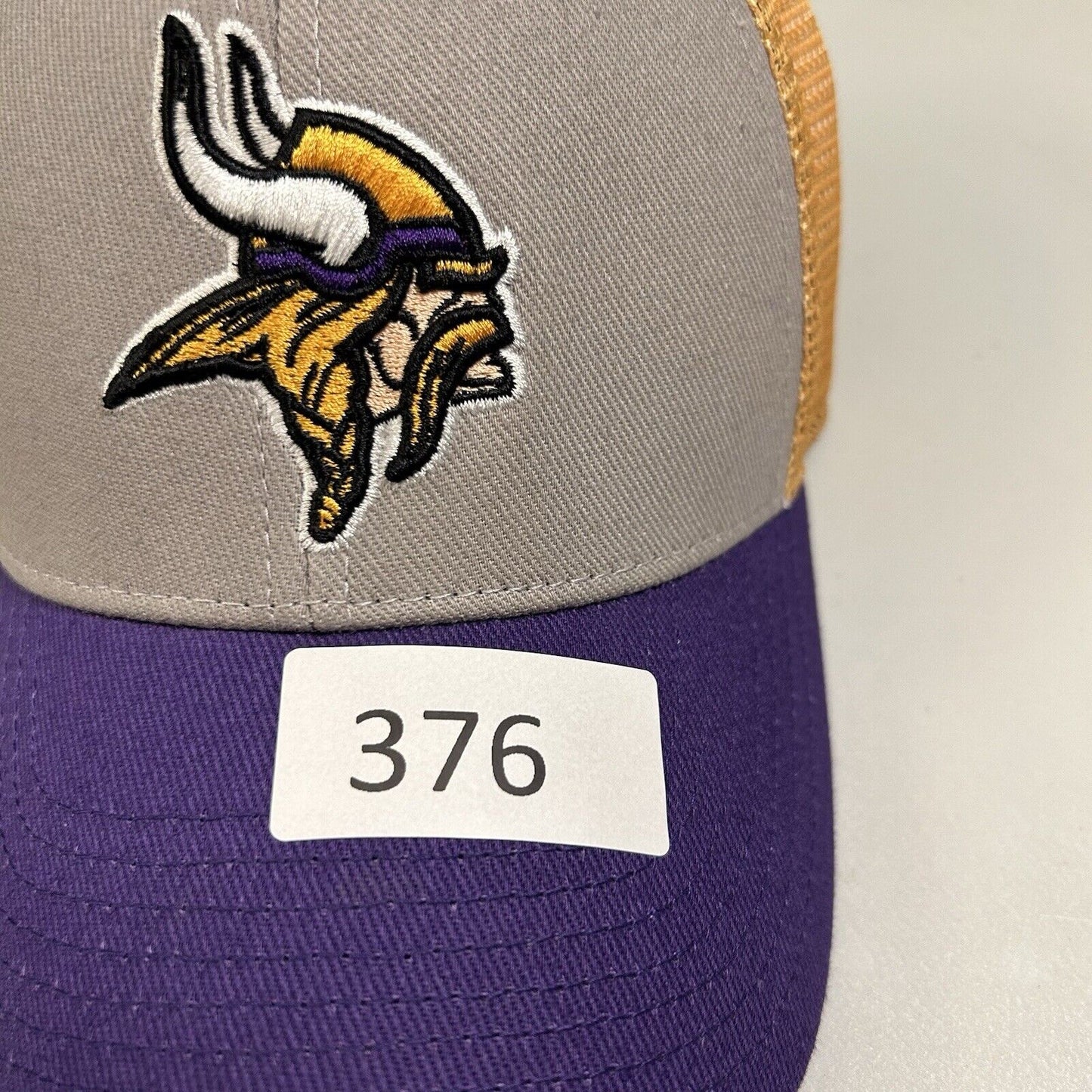 Minnesota Vikings Hat Cap Mens Snapback Gray Purple NFL Team Footbal Side Logo