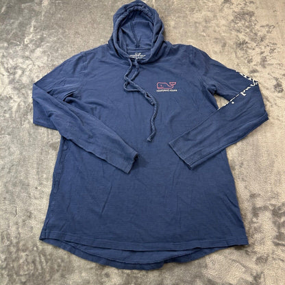 Vineyard Vines Sweater Womens Extra Small Blue Pullover Hooded Sweatshirt Casual