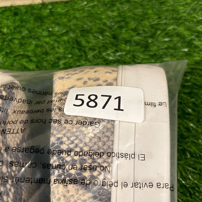 Vince Camuto Korliz Shoes Womens 8 M Beige Black Leather Snakeskin Platform