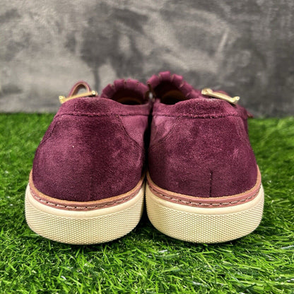 Vionic Cambridge Loafer Womens 9 M Purple Suede Moccasins Casual Comfort Buckle