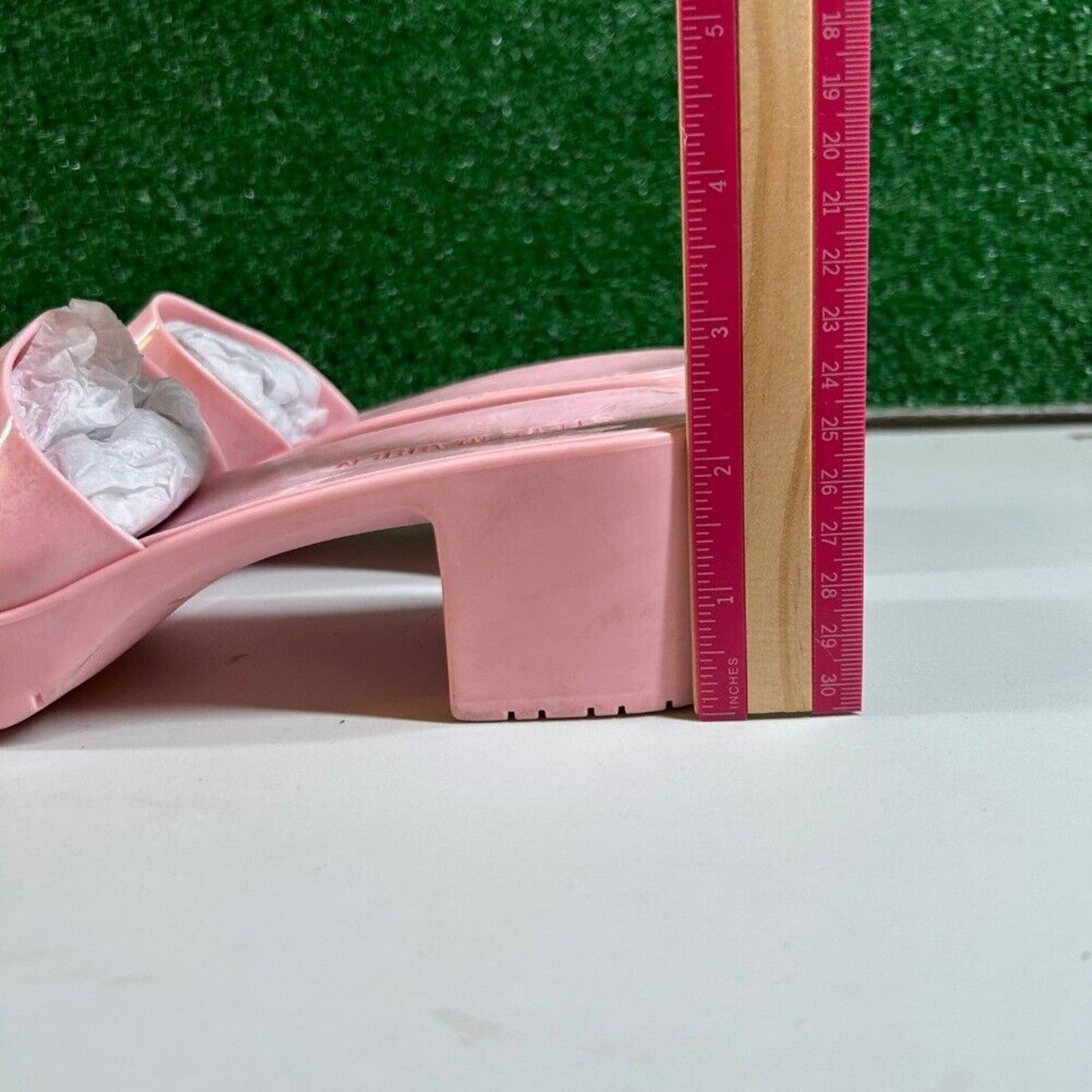 Steve Madden Harlin Platform Slide Sandals Block Heel Pink Y2K Style Womens 7 M