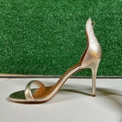 H by Halston Alison Heels Gold Metallic Stiletto Evening Party Shoes Women 9.5 M
