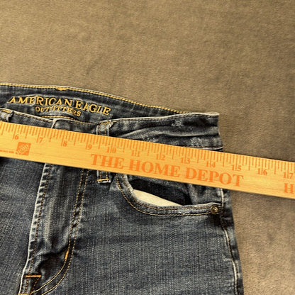 American Eagle Jeans Mens 28x30" Blue Straight Leg Denim Pants Work Casual Flex