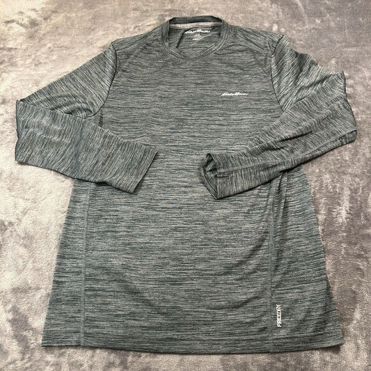 Eddie Bauer Freedry Shirt Mens Small Green Long Sleeve Athletic Running Casual