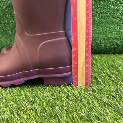 Hunter Original Tall Rain Boots Youth Kids 6 Purple Buckle Rubber Waterproof