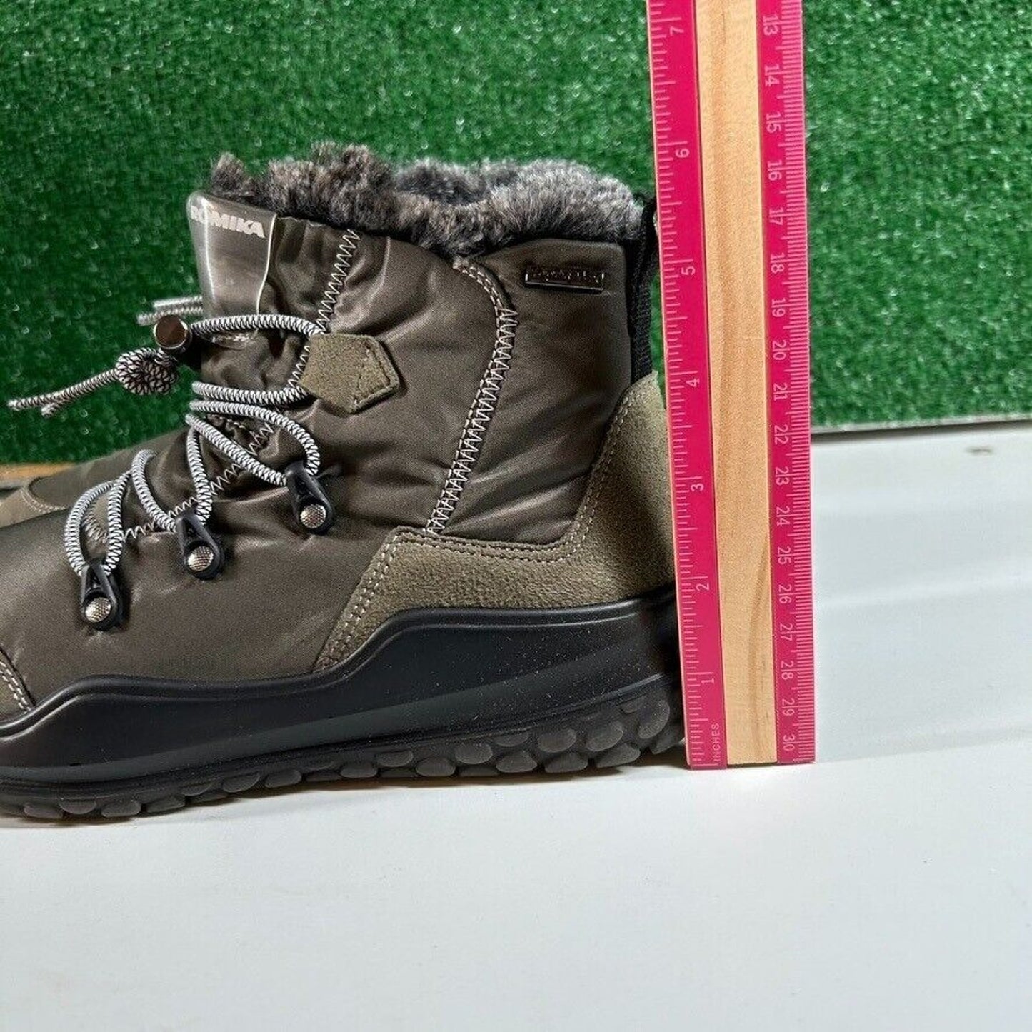 Romika Marla Waterproof Boots TopDry Tex Ankle Booties Green Womens 6.5 / 37 EU