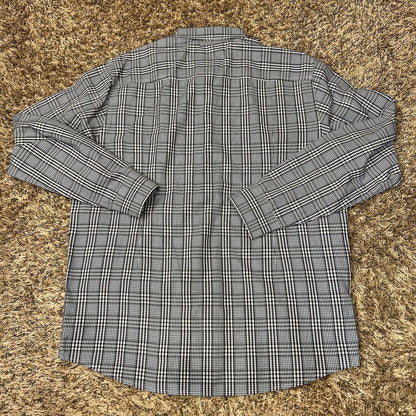 Tommy Bahama Button Up Shirt Mens Large Blue White Plaid Island Modern Fit