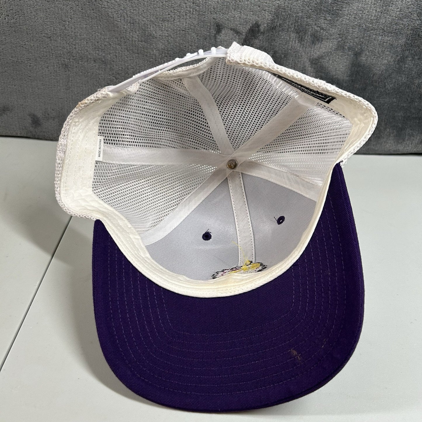 Planet Fitness Trucker Hat Cap Mens Snapback Purple White Employee Adjustable