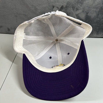 Planet Fitness Trucker Hat Cap Mens Snapback Purple White Employee Adjustable