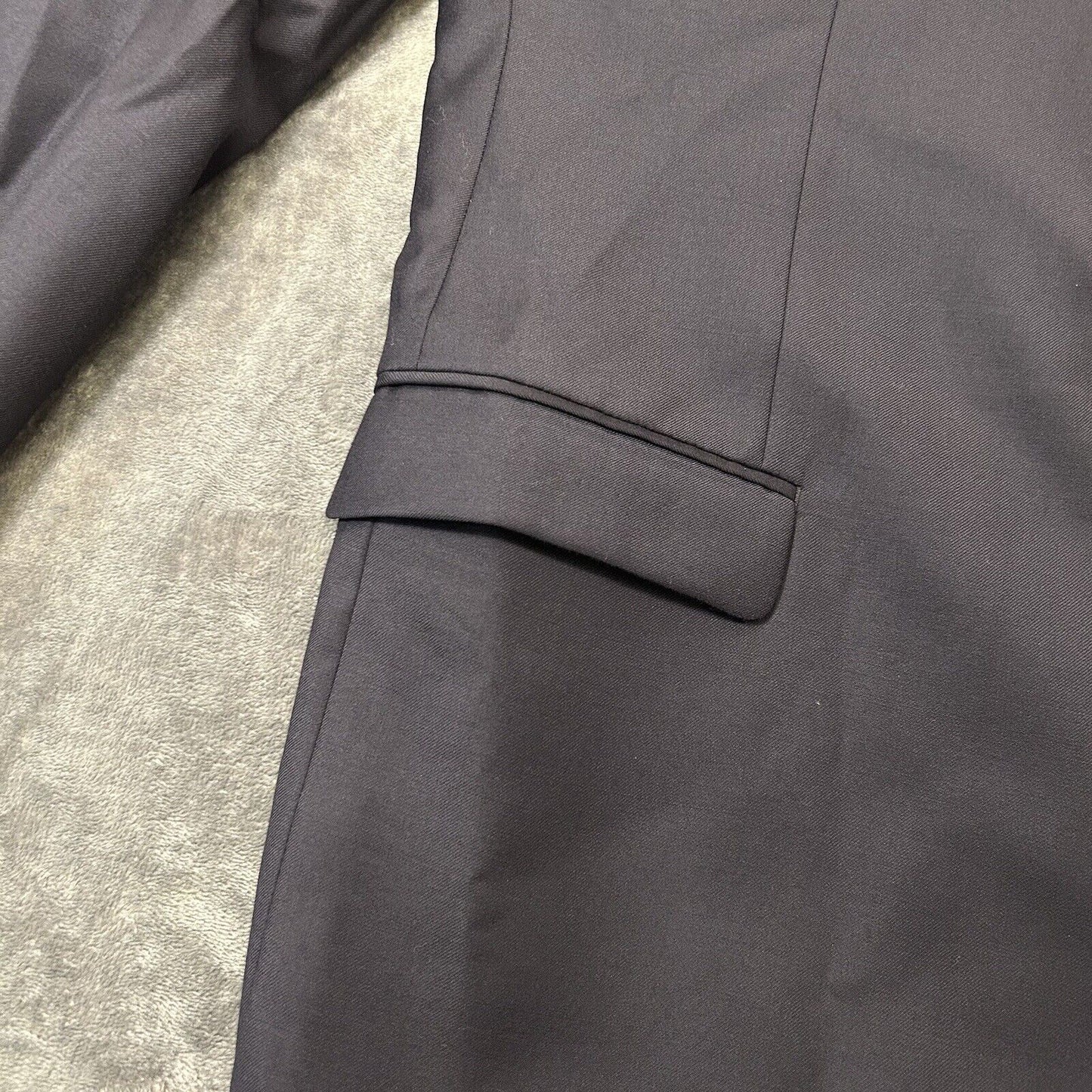 Lauren Ralph Lauren Blazer Suit Jacket Mens 48L Navy Wool Sport Coat Stretch