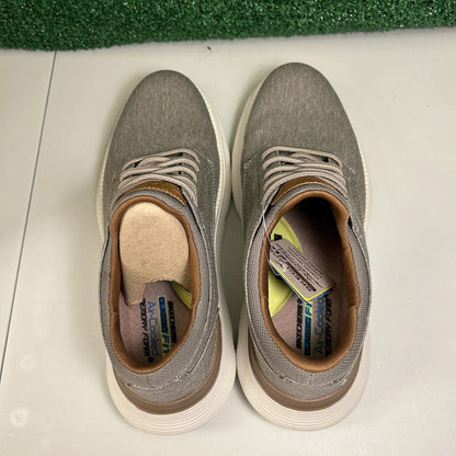 Skechers Garza Romano Mens 8 Light Brown Shoes Sneaker Athletic Comfort NEW