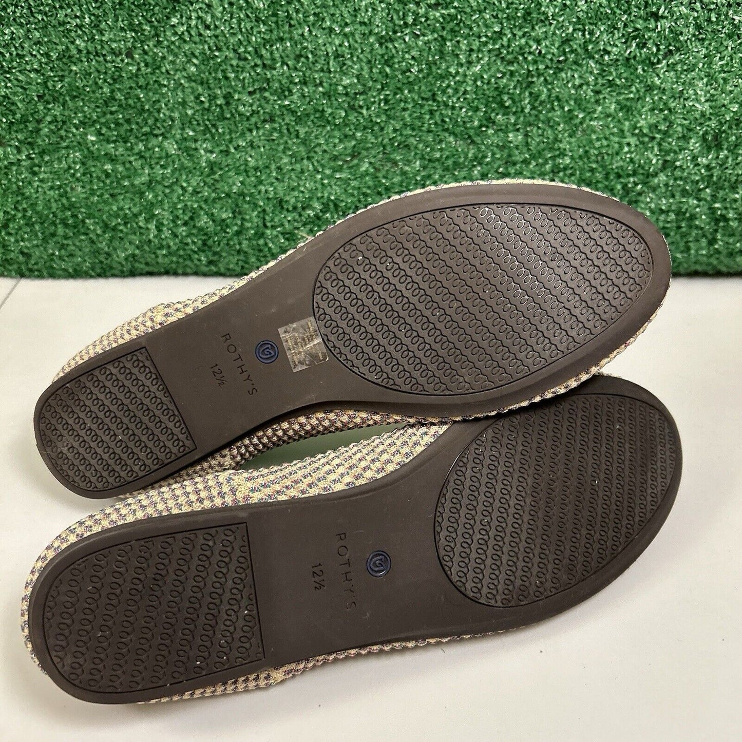 Rothys Multi Metallic Flats Womens 12.5 Cream Casual Comfort Limited Edition