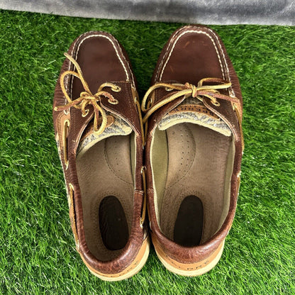 Sperry Top Sider Loafer Womens 9.5 M Brown Leather Boat Shoes Casual Outdoor