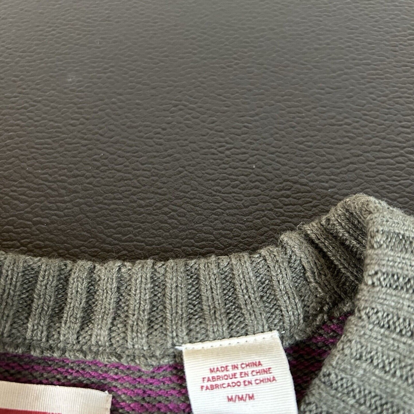 Levis Microstripe Crewneck Sweater Mens Medium Purple Green Sweatshirt NEW