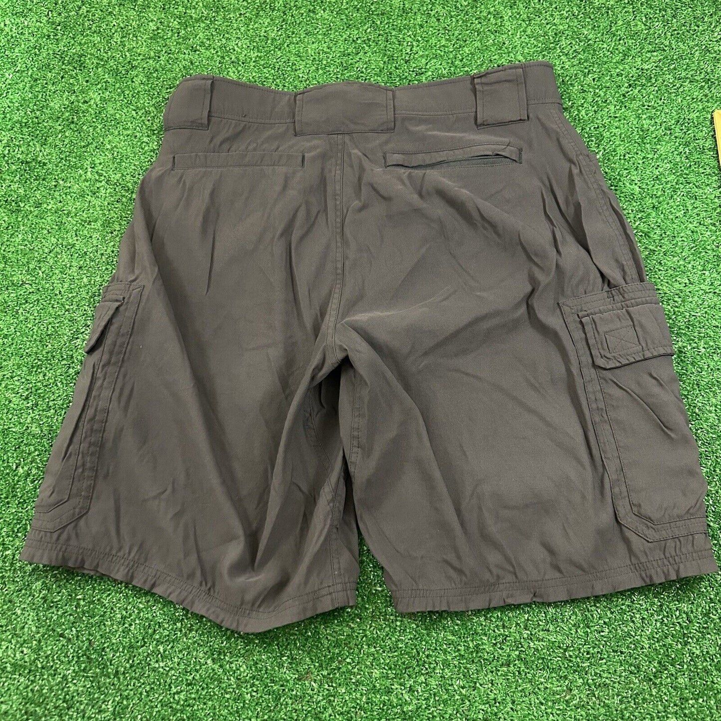 Eddie Bauer Cargo Shorts Mens 32 Gray Casual Outdoor Hiking Trail Nylon Stretch