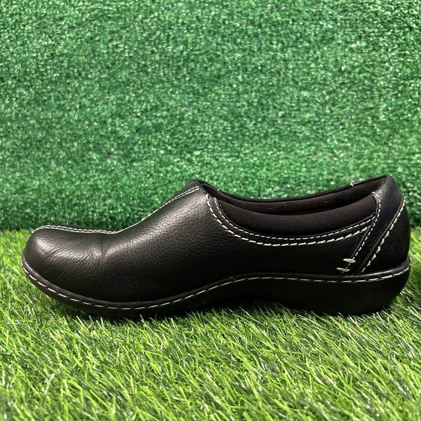 Clarks Ashland Joy Loafers Womens 9 M Black Leather Shoes Slip On Comfort Casual