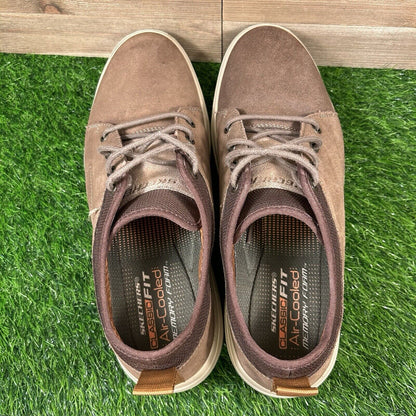 Skechers Porter Elden Oxford Mens 13 Brown Shoes Sneakers Suede Leather Casual