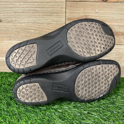 Cobb Hill Paulette Loafers Womens 7.5 M Gray Shoes Leather Casual Comfort Button