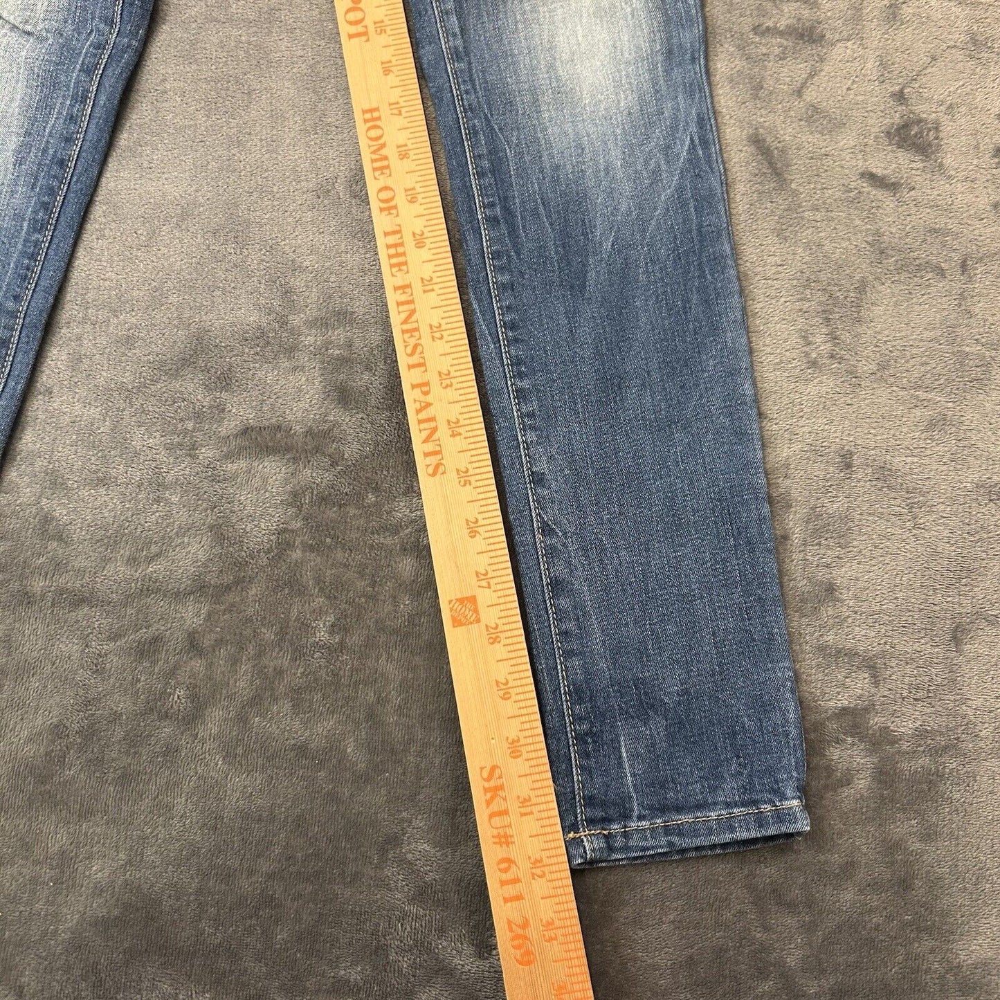 Flying Monkey Jeans Womens 25x32" Blue Low Rise Skinny Denim Pants Stretch