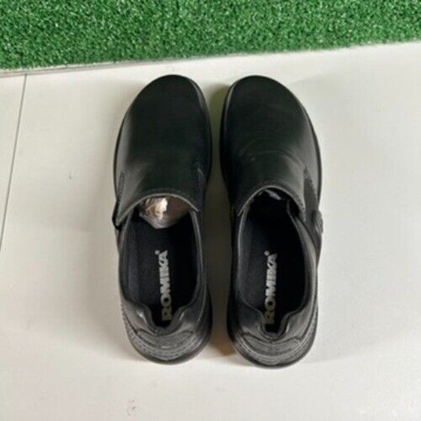 Romika Slip On Clogs Comfort Work Shoes Black Leather Loafer Womens 6-6.5 / 37EU