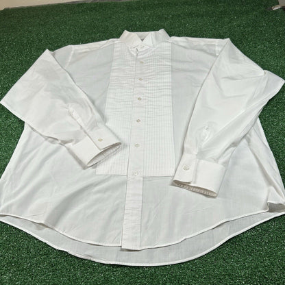 Raffinati Dress Shirt Mens Extra Large White 17-17.5 35/36 Button Up Long Sleeve