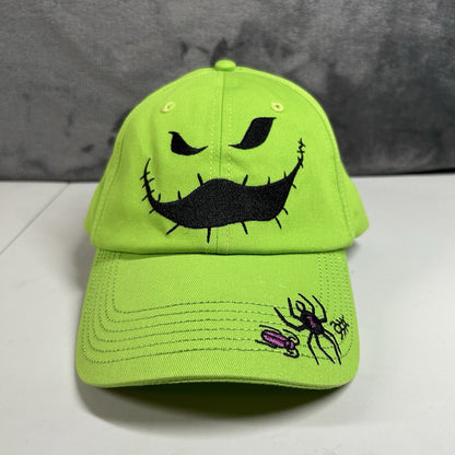 The Nightmare Before Christmas Hat Cap Strap Back Green Black Adjustable Adult