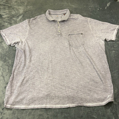 Tommy Bahama Polo Shirt Mens XXL 2XL Light Purple Short Sleeve Beach Island