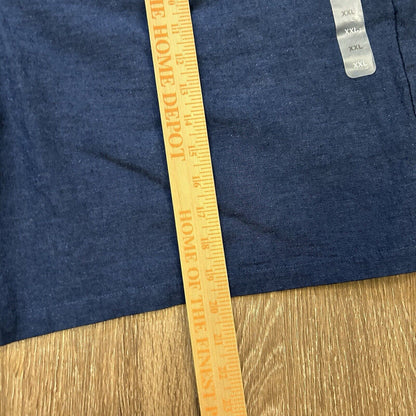 Gap Easy Chino Shorts Mens XXL 2XL 42" Blue Linen Beach Comfort Casual NEW