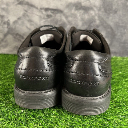 Rockport Oxfords Mens 12 M Black Dress Shoes Leather Lace Up Stability Comfort