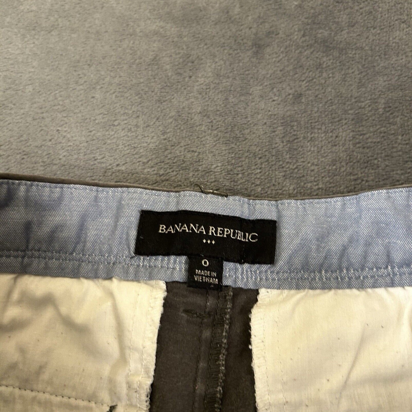 Banana Republic Pants Womens 0 30x27in" Gray Chino Flat Front Casual Stretch