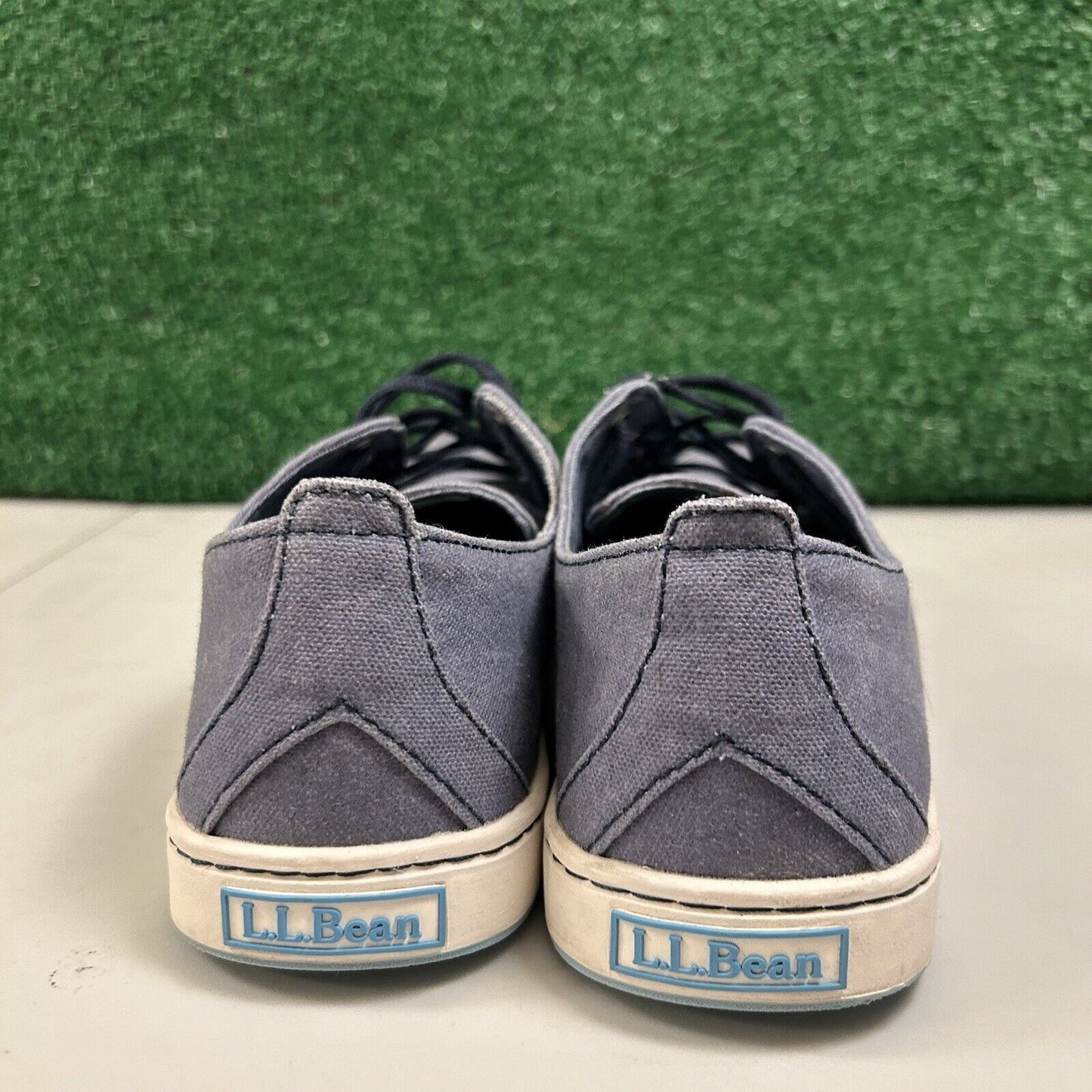 LL Bean Campside Oxford Womens 8.5 M Blue Canvas Shoes Sneakers Casual