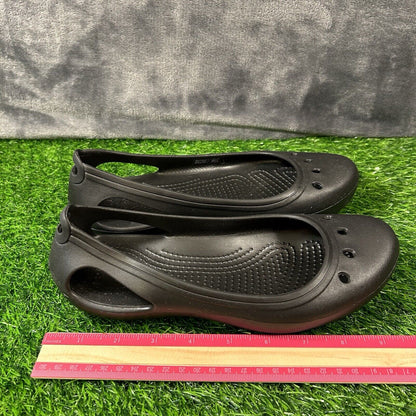 Crocs Kadee Flats Womens 7 Black Shoes Slip On Slingback Lightweight Comfort