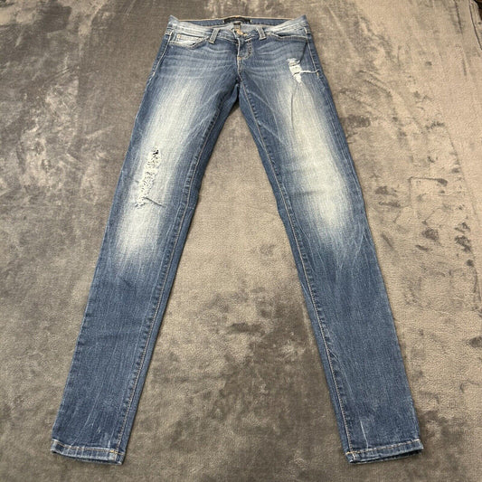 Flying Monkey Jeans Womens 25x32" Blue Low Rise Skinny Denim Pants Stretch
