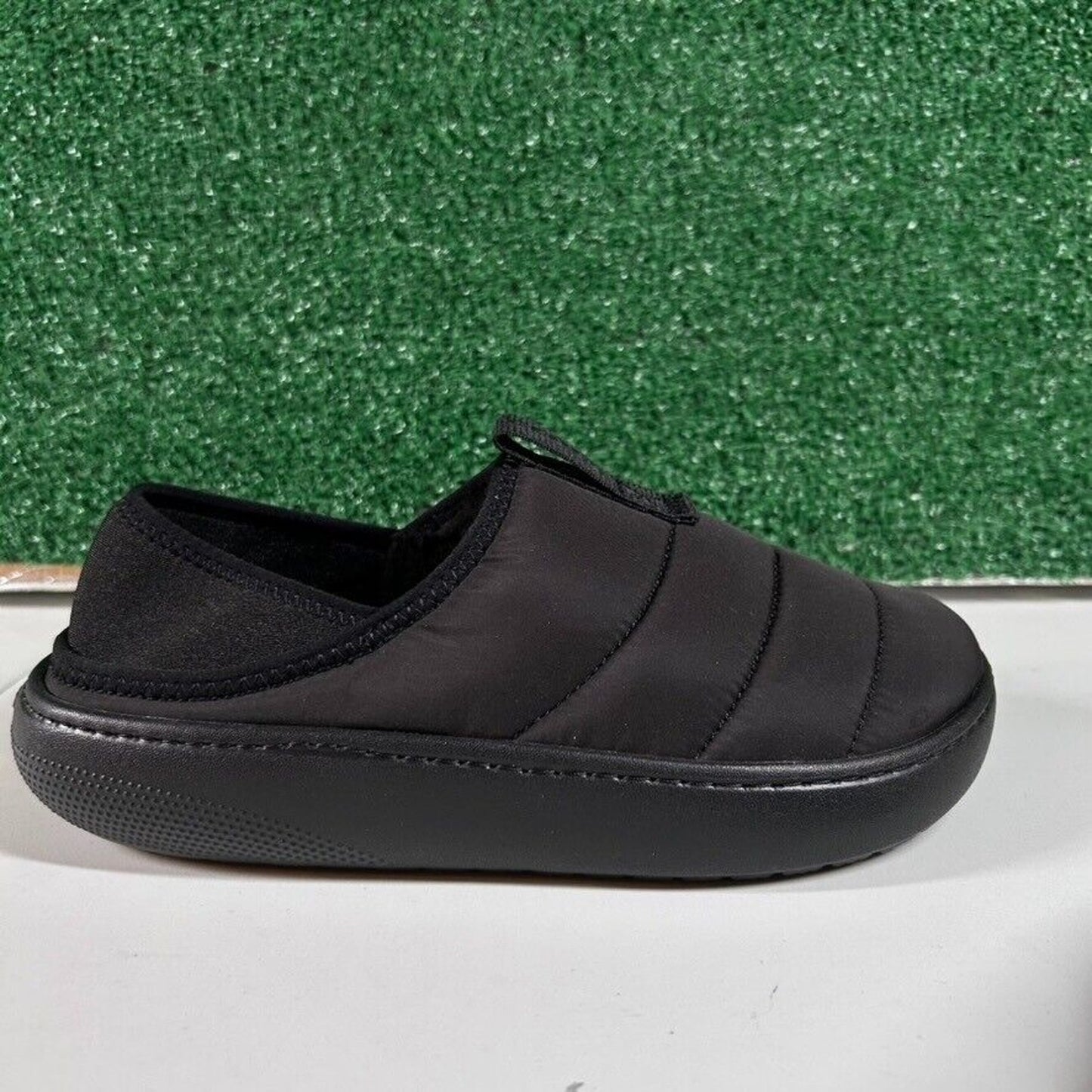 Crocs Classic Puff Mocs Black Slip On Casual Comfort Shoes Lined Womens 8 New