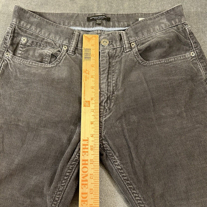 Banana Republic Corduroy Pants Mens 31x32" Gray Straight Fit Casual Work Pima