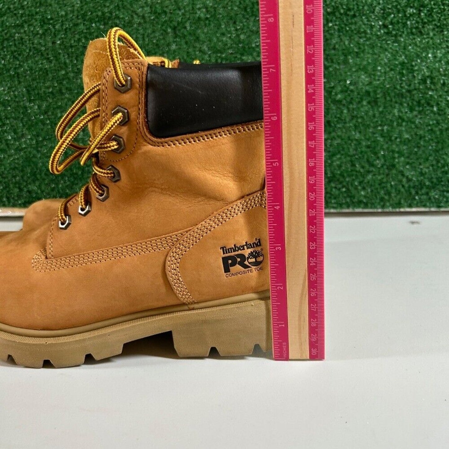 Timberland PRO Sawhorse Work Boot Composite Safety Toe Wheat Leather Kids Size 6