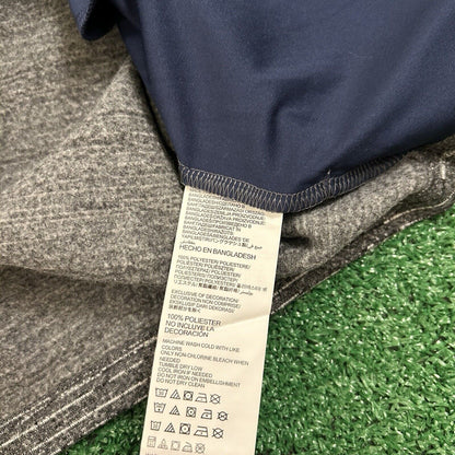 Minnesota Twins Sweater Mens Large Gray Pullover 1/4 Zip Sweatshirt Majestic