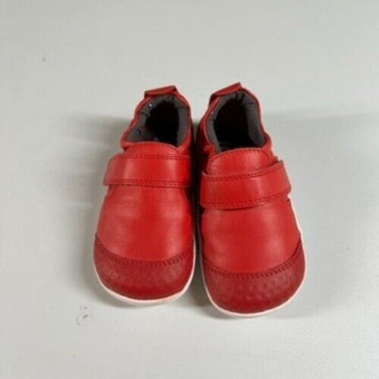 Bobux Soft Sole Shoes First Walker Leather Red Strap Toddler Shoes 3.5C / 20EU