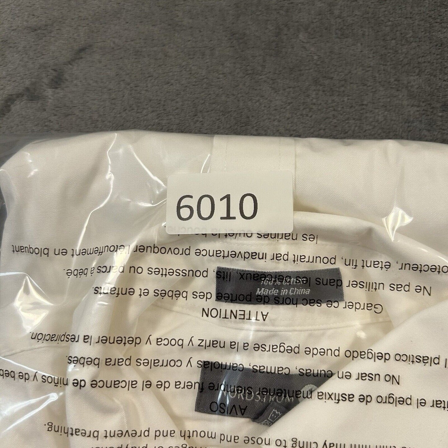 Nordstrom Shirt Mens 14.5 32 White Button Up Long Sleeve Formal Work Preppy