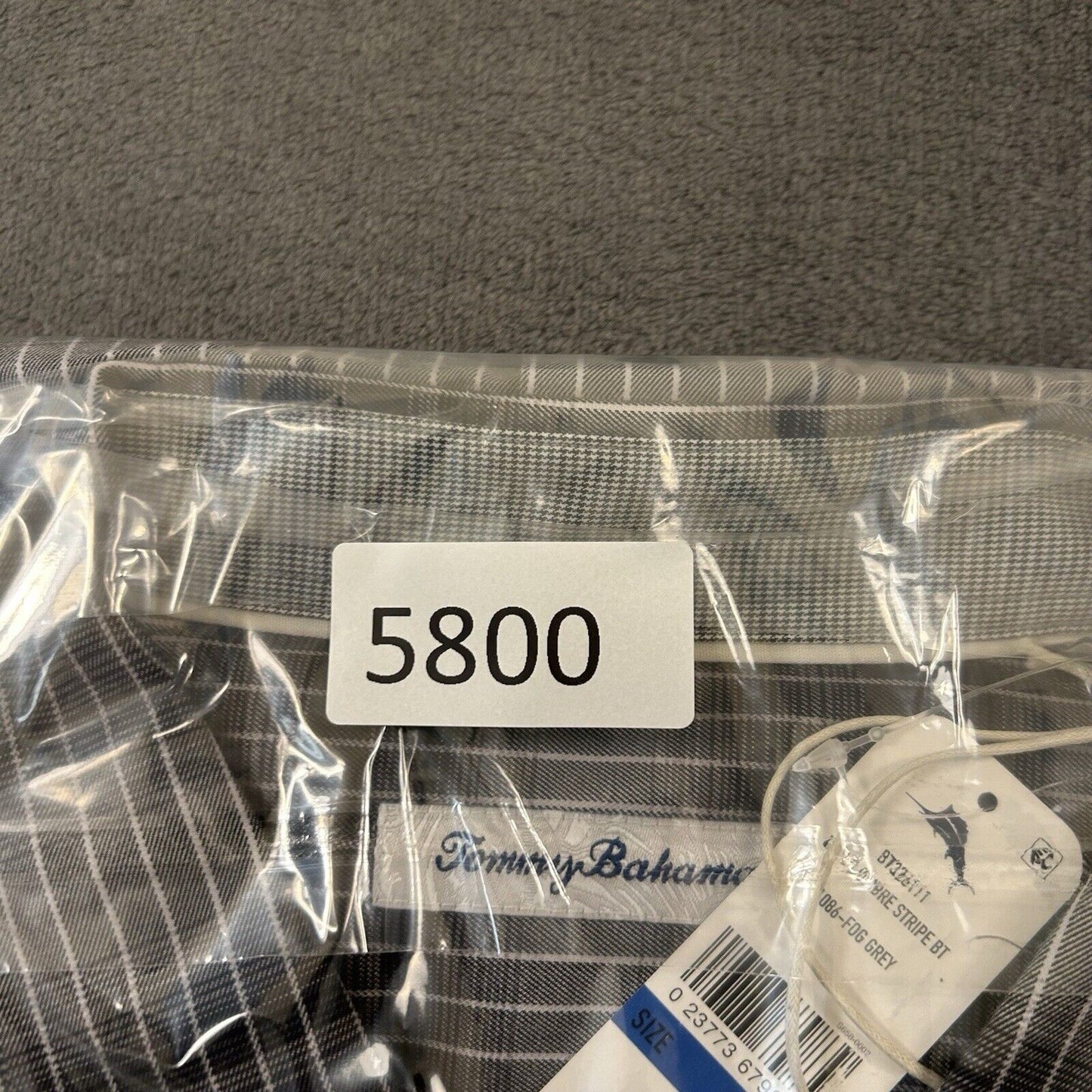 Tommy Bahama Shirt Mens XLT Gray Black Lazlo Ombre Stripe Button Up LS NEW $168