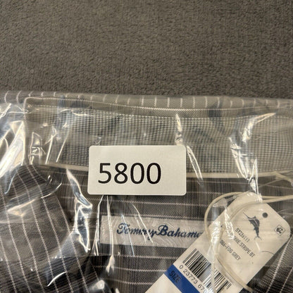 Tommy Bahama Shirt Mens XLT Gray Black Lazlo Ombre Stripe Button Up LS NEW $168