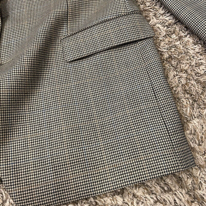 Lauren Ralph Lauren Suit Jacket Mens 44R Brown Black Houndstooth 100% Wool