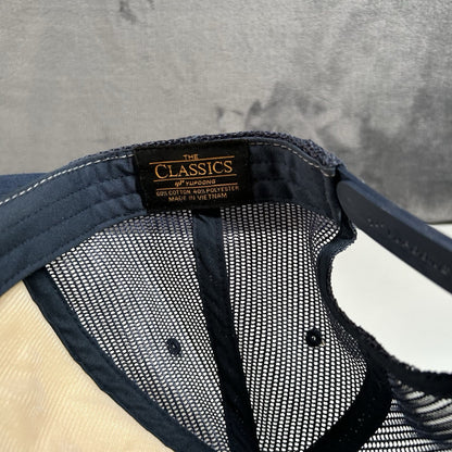 Salomon Snapback Hat Cap Blue White Trucker Running Yupoong Classics Adjustable