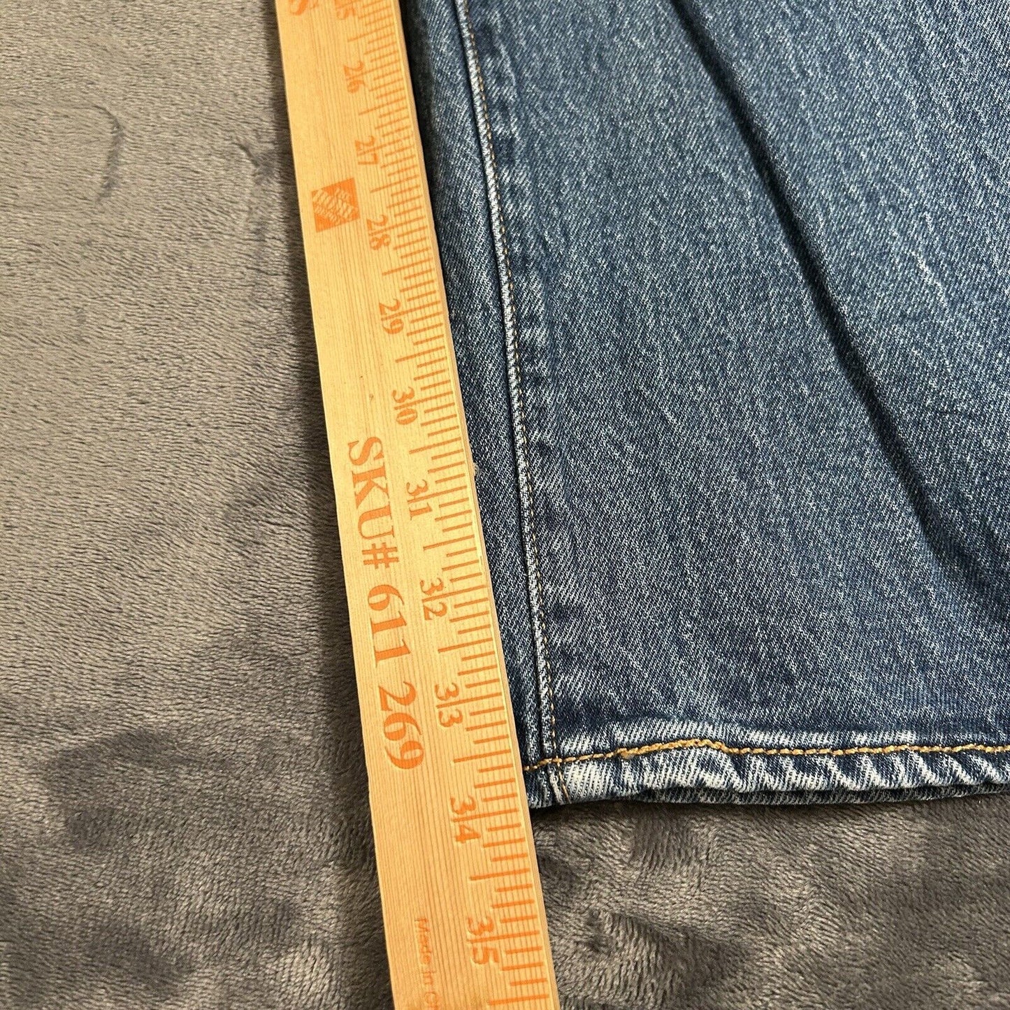 Levis 501 Jeans Mens 36x34" Blue Button Fly Straight Leg Denim Pants Casual Work