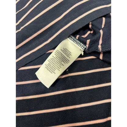 Polo Ralph Lauren Polo Shirt Mens Large Blue Pink Striped Short Sleeve Golf Work