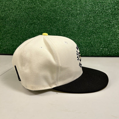 Utah Jazz Throwback Hat Cap Mens Snapback Off White Black NBA Basketball New Era