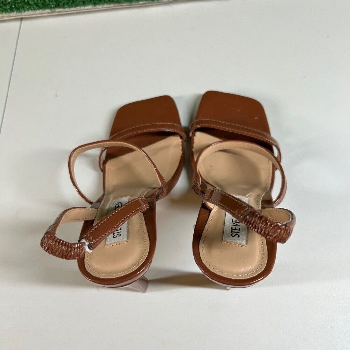 Steve Madden Gracey Brown Heeled Sandals Strappy Square Toe Heels Womens 6.5 M